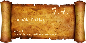 Ternák Anita névjegykártya
